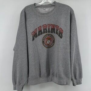Vintage Gray Marines Crewneck Sweater Men’s size Large